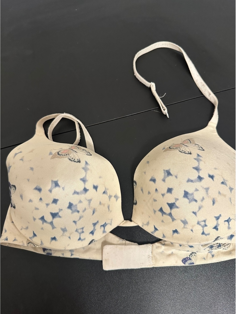 Victoria's Secret white and blue star print bra